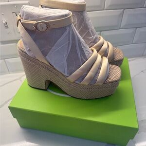 Sam Edelman Beige Wedge Sandals